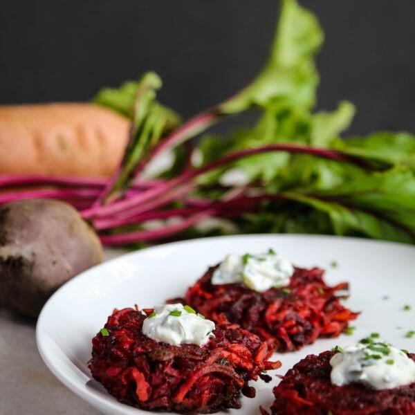 Latkes de remolacha