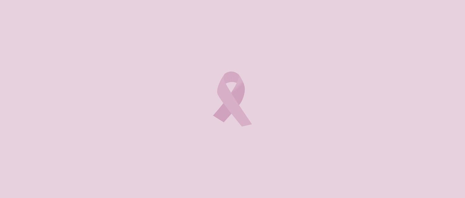 Símbolo de lazo rosa de concienciación centrado sobre un fondo rosa claro, que representa la concienciación sobre el cáncer de mama.