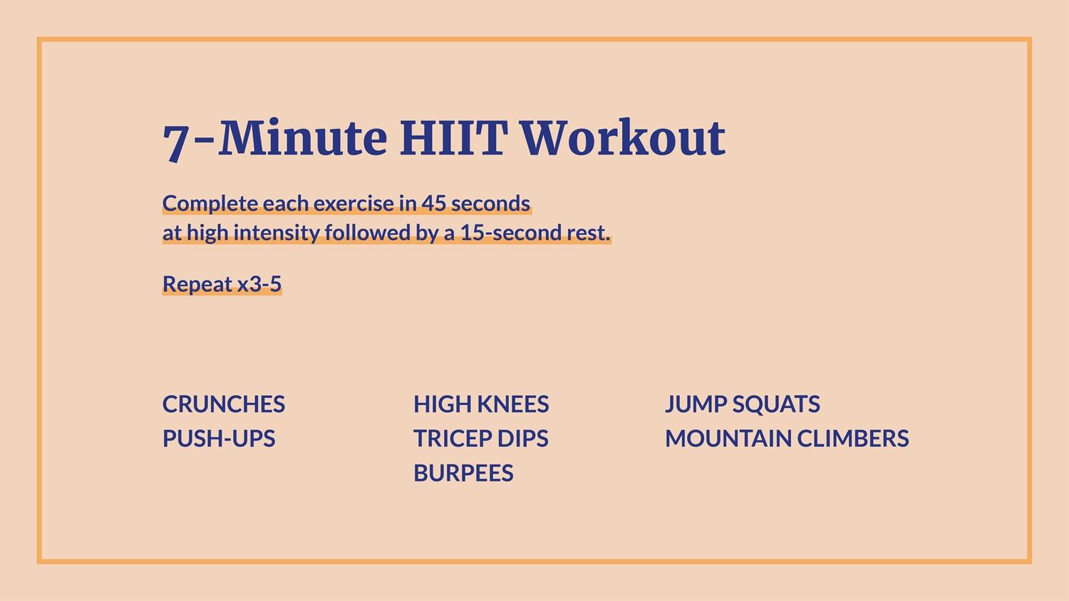 Rutina de entrenamiento HIIT