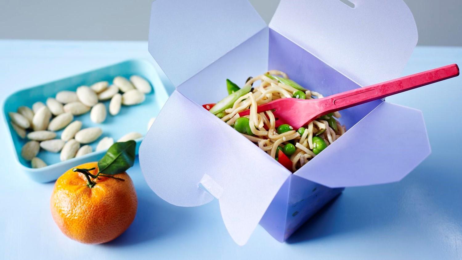fideos con sésamo para el almuerzo