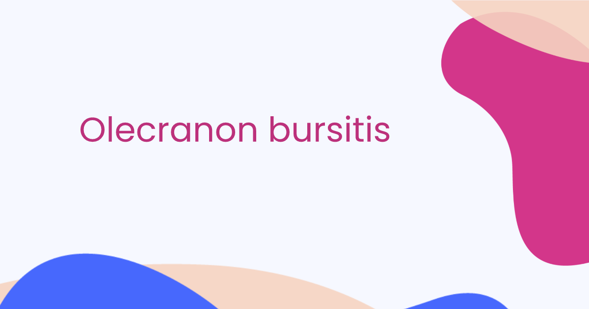 Bursitis del olécranon